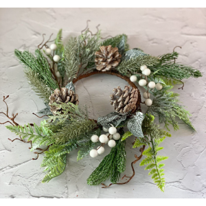 CENTRO MESA GUIRLANDA NATALINA AN137 BRANCA