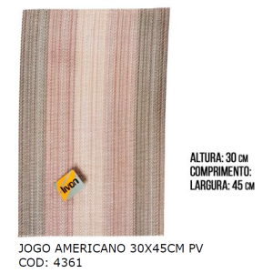 JG AMERICANO 4361 RETANGULAR 30X45CM