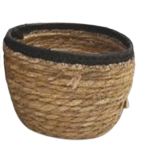 CESTO PALHA 1273442 REDONDO BORDA PRETA 2