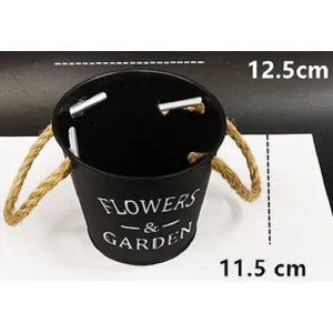 VASO PLÁSTICO  REDONDO C/ALÇA SISAL