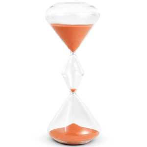 AMPULHETA EM VIDRO 17853 LARANJA