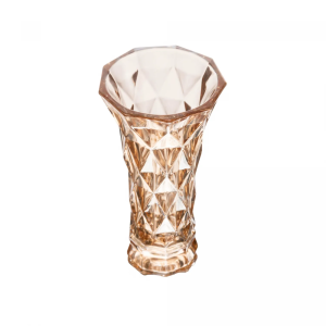 VASO DE VIDRO DIAMOND 220589 ÂMBAR METALIZADO
