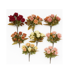BUQUE DE ROSA C/7 GALHOS COMPLEMENTOS